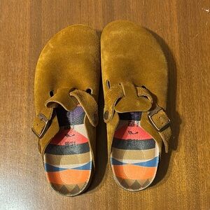 Womens Birkenstock Boston Geo Clog - Mink-Chestnut